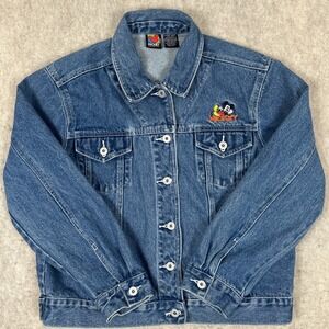 Mickey Mouse Vintage Denim Jacket Sz XL 100% Cotton